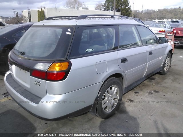 4S3BH675X47642440 - 2004 SUBARU LEGACY OUTBACK AWP SILVER photo 4