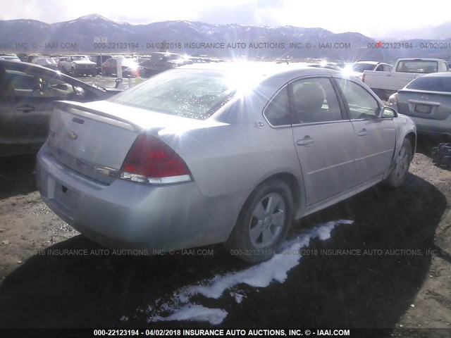 2G1WT57N091164603 - 2009 CHEVROLET IMPALA 1LT SILVER photo 4