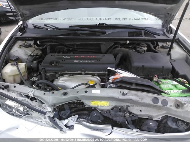 4T1BE32K24U831147 - 2004 TOYOTA CAMRY LE/XLE/SE ვერცხლისფერი ფოტო 10