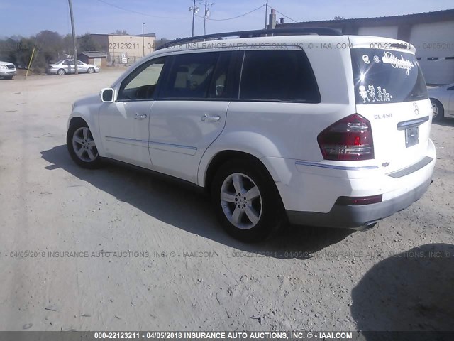 4JGBF71E17A263298 - 2007 MERCEDES-BENZ GL 450 4MATIC WHITE photo 3