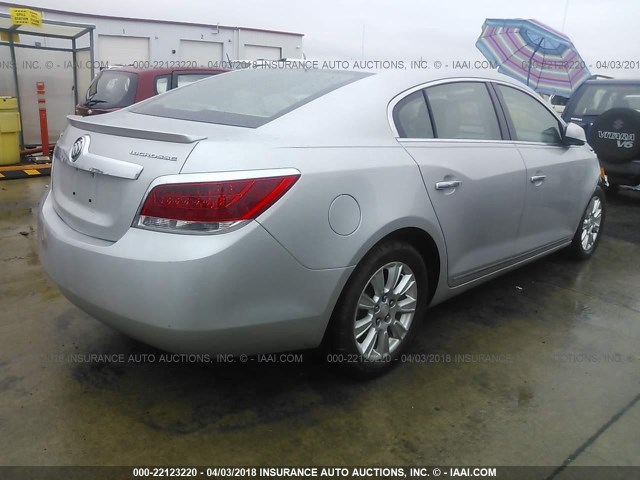 1G4GB5ER6CF348220 - 2012 BUICK LACROSSE CONVENIENCE SILVER photo 4