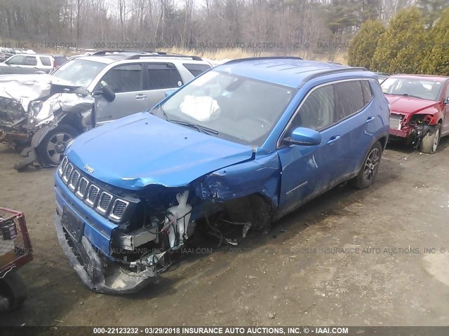 3C4NJDBB9HT650680 - 2017 JEEP COMPASS LATITUDE 蓝色 照片 2