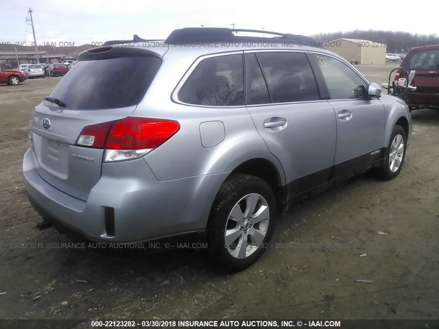 4S4BRCKC3C3229715 - 2012 SUBARU OUTBACK 2.5I LIMITED GRAY photo 4