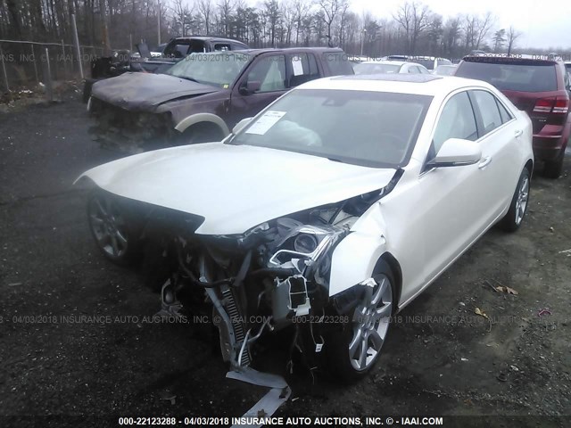 1G6AB5SX2E0168013 - 2014 CADILLAC ATS LUXURY WHITE photo 2