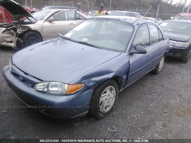 1FAFP10P6XW168697 - 1999 FORD ESCORT LX BLUE photo 2