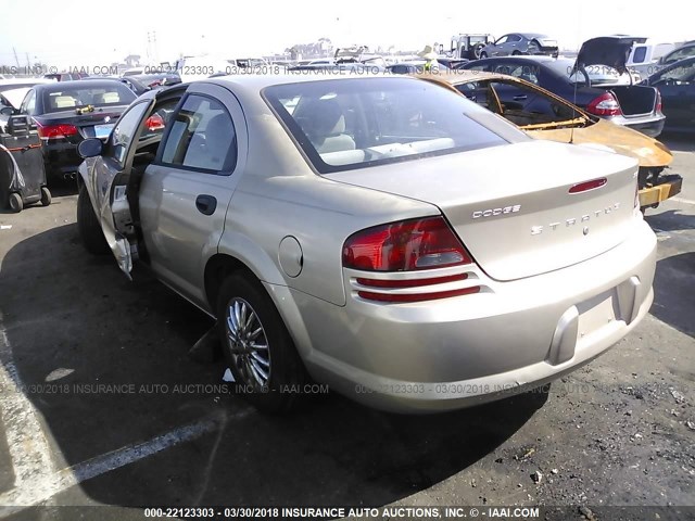 1B3EL36X24N194186 - 2004 DODGE STRATUS SE BEIGE photo 3