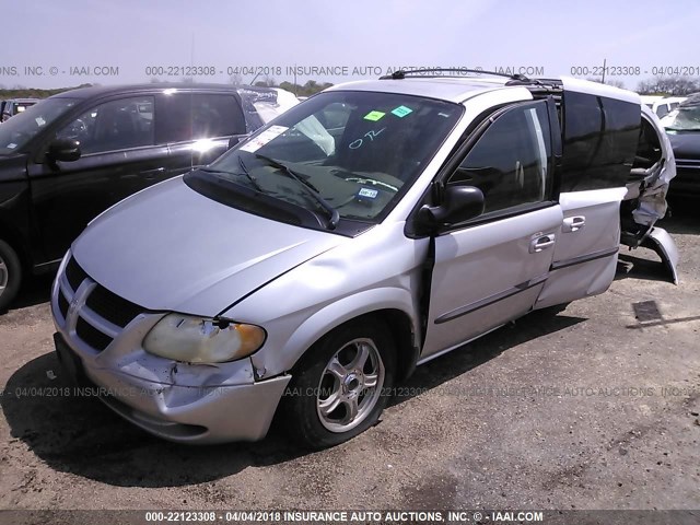 2D4GP44383R231876 - 2003 DODGE GRAND CARAVAN SPORT SILVER photo 2