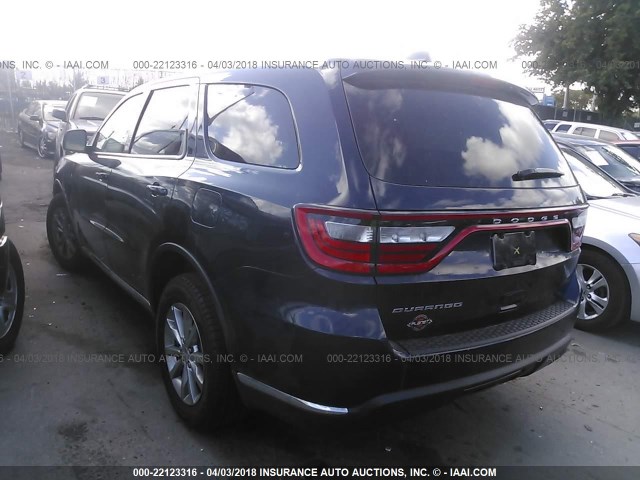 1C4RDHAG8HC960652 - 2017 DODGE DURANGO SXT Dark Blue photo 3