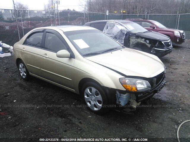 KNAFE221595660187 - 2009 KIA SPECTRA EX/LX/SX GOLD photo 1