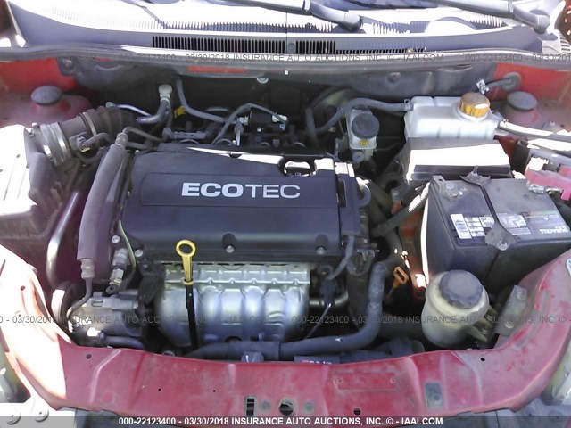 KL1TD6DE5BB218573 - 2011 CHEVROLET AVEO LS/LT 红色 照片 10