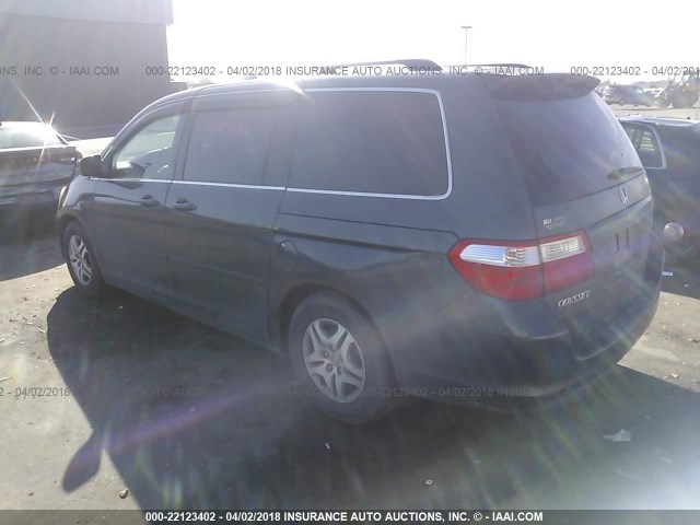 5FNRL38766B019373 - 2006 HONDA ODYSSEY EXL ნაცრისფერი ფოტო 3