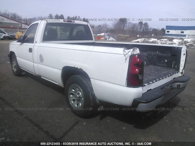 1GCEC14X15Z217652 - 2005 CHEVROLET SILVERADO C1500 WHITE photo 3