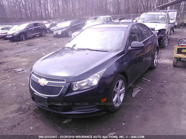 1G1PG5SCXC7215534 - 2012 CHEVROLET CRUZE LT BLACK photo 2