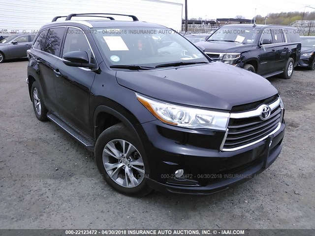 5TDJKRFH5FS222717 - 2015 TOYOTA HIGHLANDER XLE შავი ფოტო 1