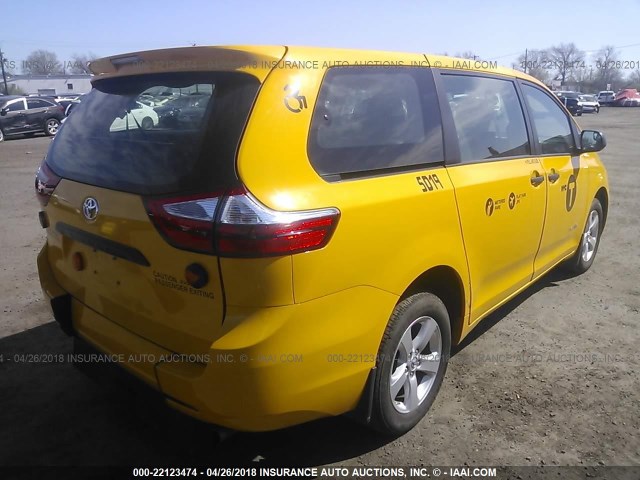 5TDZK3DC7GS755970 - 2016 TOYOTA SIENNA YELLOW photo 4