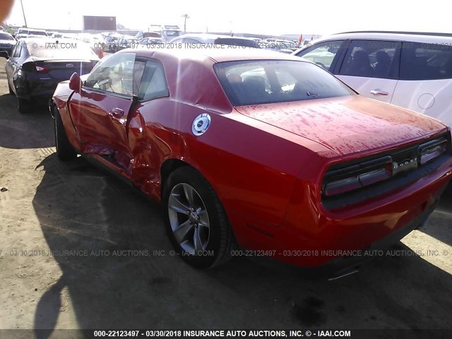 2C3CDZAG8GH250128 - 2016 DODGE CHALLENGER SXT RED photo 3