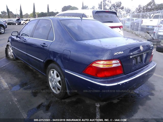 JH4KA96572C001174 - 2002 ACURA 3.5RL BLUE photo 3