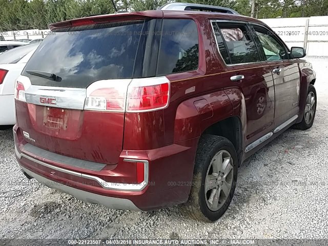 2GKALREK8G6219868 - 2016 GMC TERRAIN DENALI RED photo 4