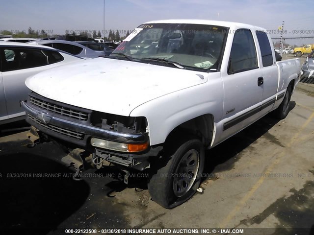 2GCEK19TXX1247690 - 1999 CHEVROLET SILVERADO K1500 WHITE photo 2