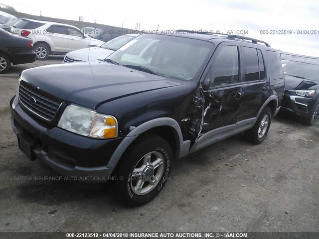 1FMZU73E12ZB97489 - 2002 FORD EXPLORER XLT BLACK photo 2