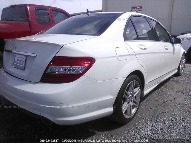 WDDGF5GB5AF474242 - 2010 MERCEDES-BENZ C 350 WHITE photo 4