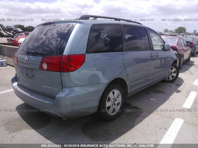 5TDZA22C36S569342 - 2006 TOYOTA SIENNA XLE/XLE LIMITED BLUE photo 4