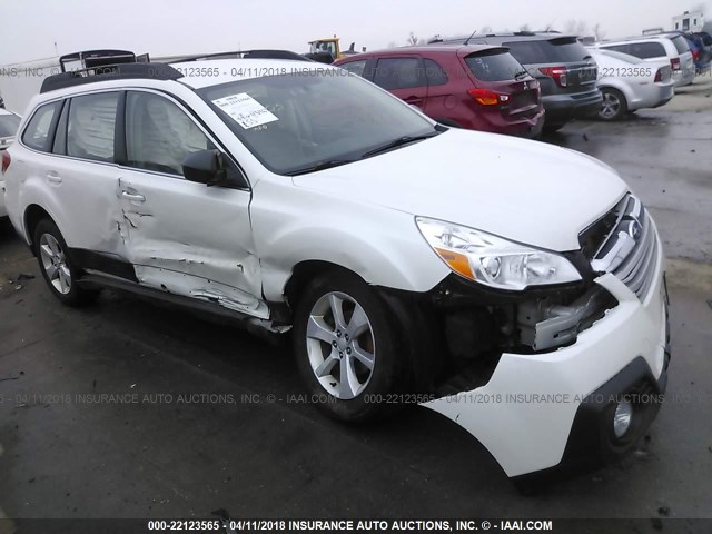 4S4BRCAC1E3321376 - 2014 SUBARU OUTBACK 2.5I WHITE photo 1