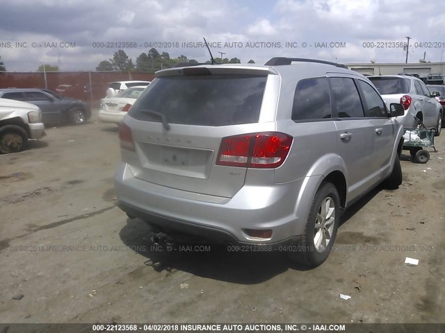 3C4PDCBG6DT565182 - 2013 DODGE JOURNEY SXT SILVER photo 4