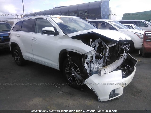 5TDJKRFH4GS319425 - 2016 TOYOTA HIGHLANDER XLE თეთრი ფოტო 1