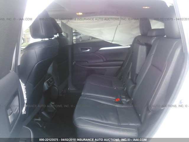 5TDJKRFH4GS319425 - 2016 TOYOTA HIGHLANDER XLE თეთრი ფოტო 8
