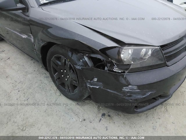 1C3CDZAG8DN753421 - 2013 DODGE AVENGER SE BLACK photo 6