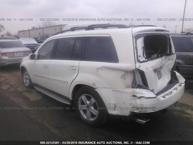 4JGBF71E68A400592 - 2008 MERCEDES-BENZ GL 450 4MATIC WHITE photo 3