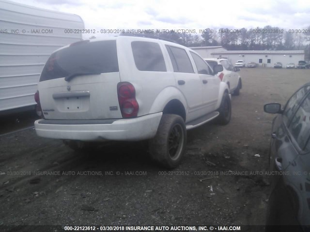 1D4HD58DX4F134791 - 2004 DODGE DURANGO LIMITED WHITE photo 4