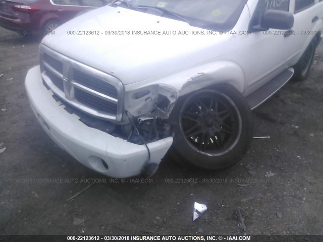 1D4HD58DX4F134791 - 2004 DODGE DURANGO LIMITED WHITE photo 6