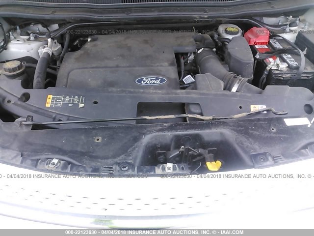 1FM5K8F82DGA81040 - 2013 FORD EXPLORER LIMITED თეთრი ფოტო 10