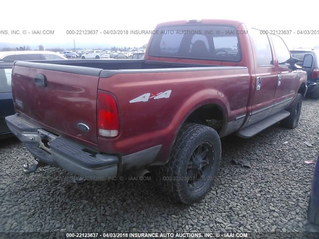 1FTSW31F8XED27139 - 1999 FORD F350 SRW SUPER DUTY ORANGE photo 4