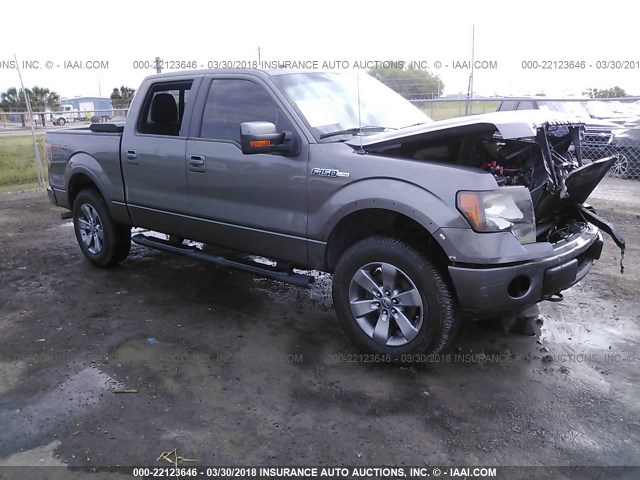 1FTFW1EF6CFB54452 - 2012 FORD F150 SUPERCREW GRAY photo 1