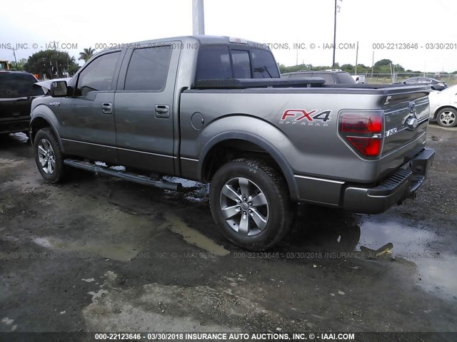1FTFW1EF6CFB54452 - 2012 FORD F150 SUPERCREW GRAY photo 3