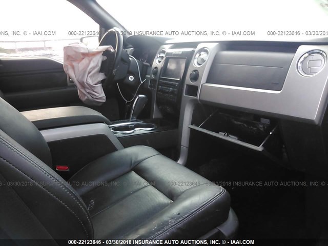 1FTFW1EF6CFB54452 - 2012 FORD F150 SUPERCREW GRAY photo 5
