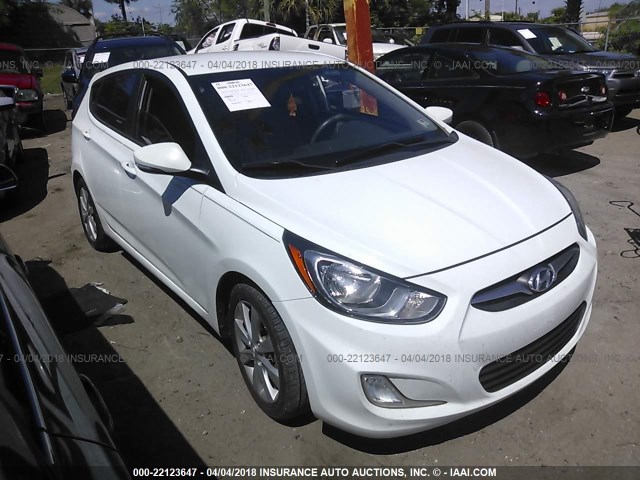 KMHCU5AE2DU065032 - 2013 HYUNDAI ACCENT GLS/SE WHITE photo 1