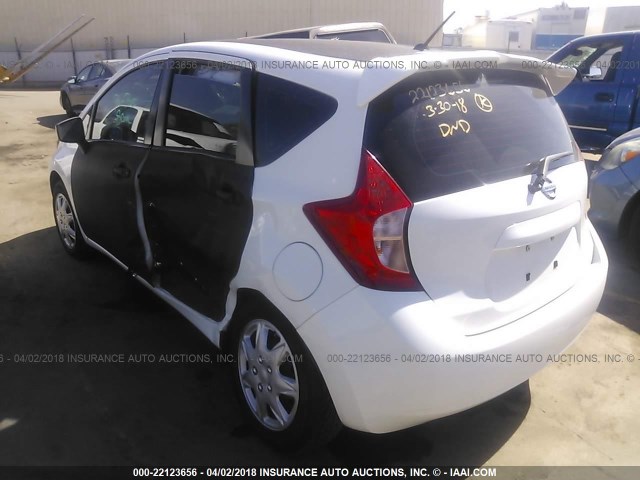 3N1CE2CP1FL423977 - 2015 NISSAN VERSA NOTE S/S PLUS/SV/SL/SR WHITE photo 3