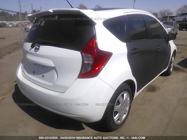 3N1CE2CP1FL423977 - 2015 NISSAN VERSA NOTE S/S PLUS/SV/SL/SR WHITE photo 4