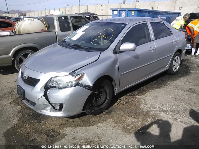 JTDBU4EE3AJ064456 - 2010 TOYOTA COROLLA S/LE/XLE SILVER photo 2