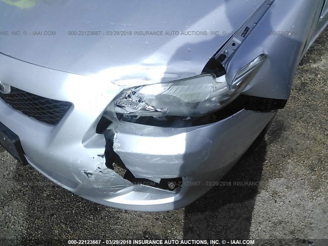 JTDBU4EE3AJ064456 - 2010 TOYOTA COROLLA S/LE/XLE SILVER photo 6