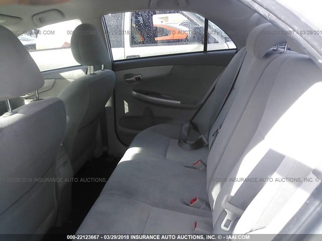 JTDBU4EE3AJ064456 - 2010 TOYOTA COROLLA S/LE/XLE SILVER photo 8