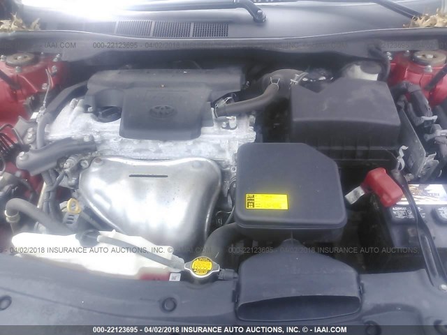 4T1BF1FK3DU690598 - 2013 TOYOTA CAMRY L/SE/LE/XLE RED photo 10