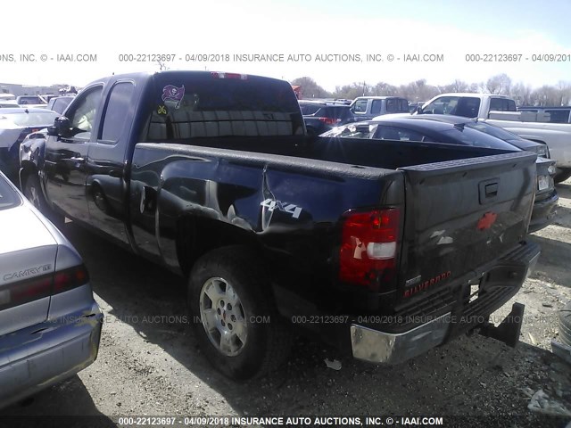 1GCSKSE30AZ161138 - 2010 CHEVROLET SILVERADO K1500 LT BLACK photo 3