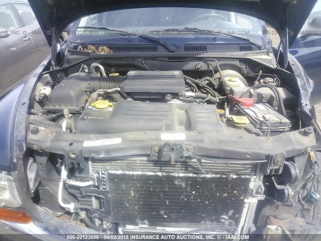 1B7GG22N31S203520 - 2001 DODGE DAKOTA Dark Blue photo 10