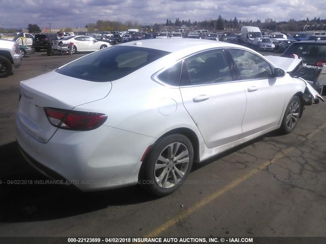 1C3CCCAB0FN747748 - 2015 CHRYSLER 200 LIMITED WHITE photo 4