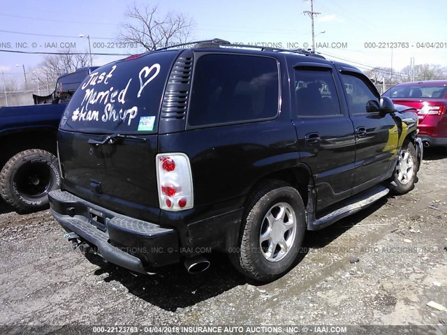 1GKEK63U44J274100 - 2004 GMC YUKON DENALI BLACK photo 4